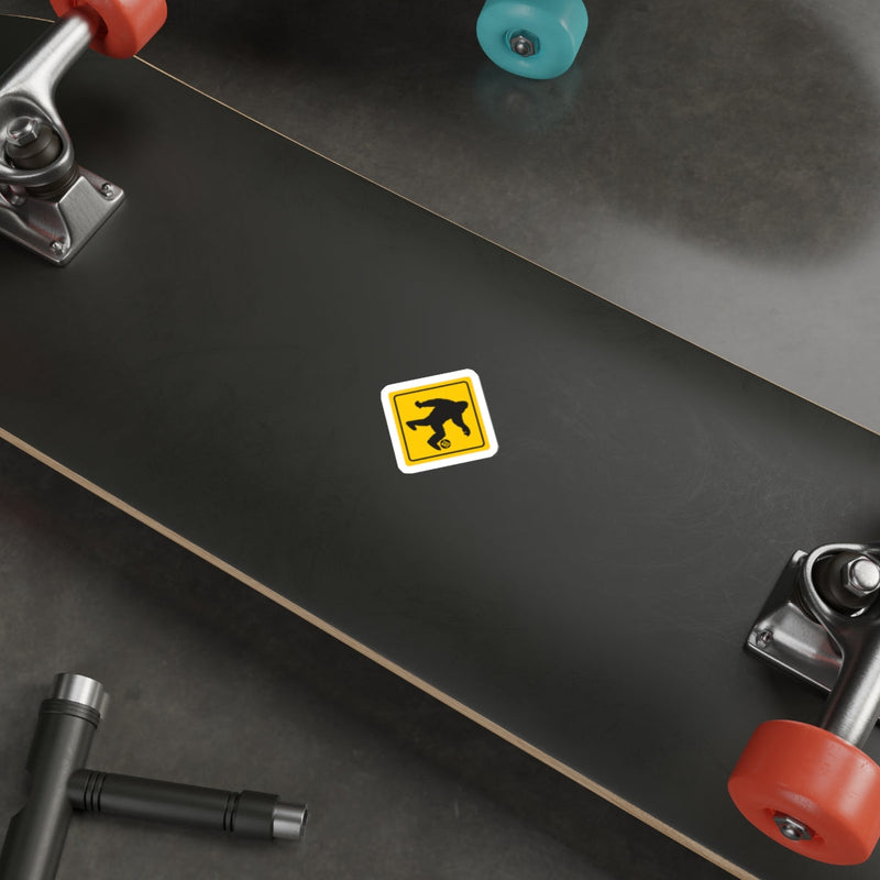Load image into Gallery viewer, Skateboard with Unique Caution Symbol Deck Design
