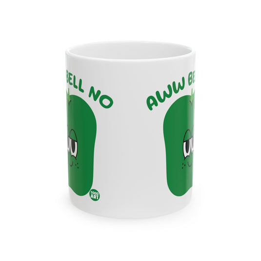 Aww Bell No Pepper Mug, Funny Pepper Mug, Bell Pepper Pun Mug