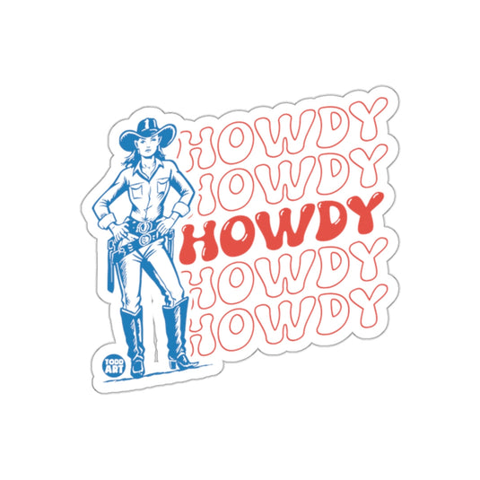 Howdy Cowboy Western Vibes Retro Sticker Collection