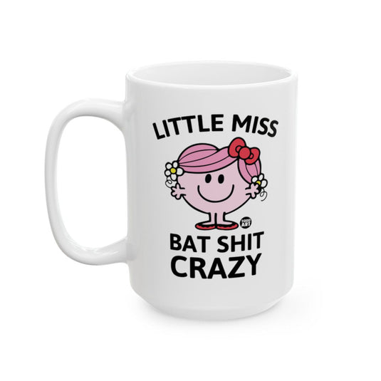 Little Miss Bat Shit Crazy Ceramic Mug with Cute Print