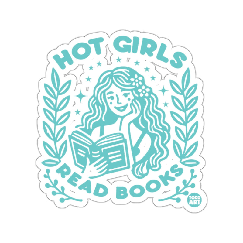 Load image into Gallery viewer, Hot Girls Read Books Illustrated Sticker
