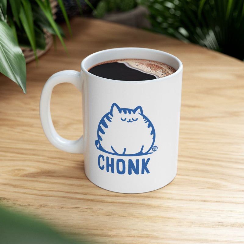 Load image into Gallery viewer, Chonk Cat Design White Coffee Mug for Cat Lovers
