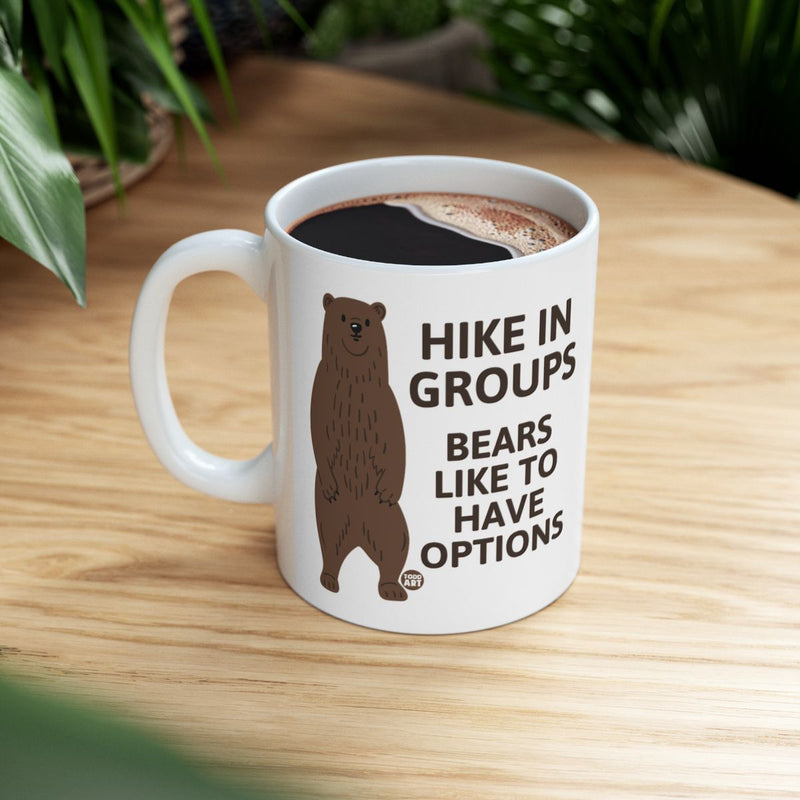Load image into Gallery viewer, Hike in Groups Bears Like to Have Options Mug
