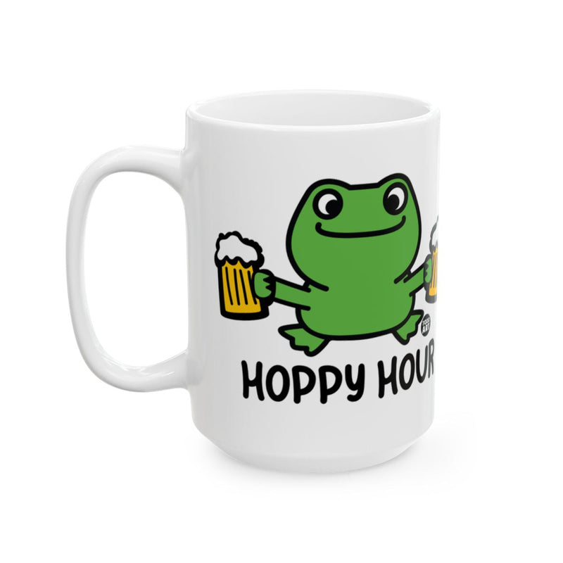 Load image into Gallery viewer, Hoppy Hour Frog Holding Beer Mug Graphic Coffee Mug
