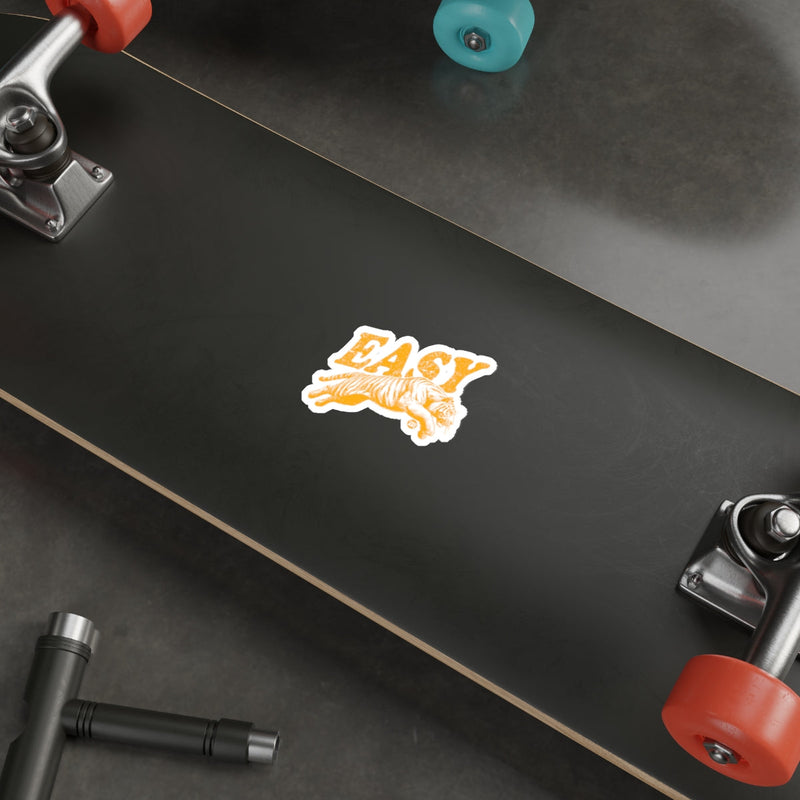 Load image into Gallery viewer, Easy Tiger Black Skateboard Deck With Orange Wheels
