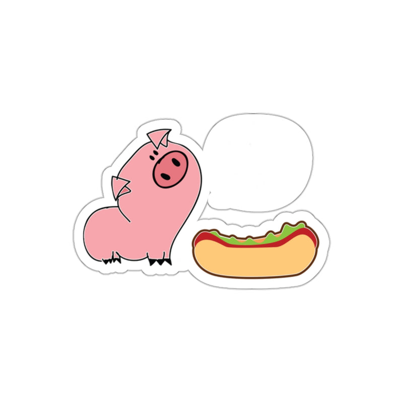 Load image into Gallery viewer, Pig and Hotdog Frank is That You Funny Cartoon sticker

