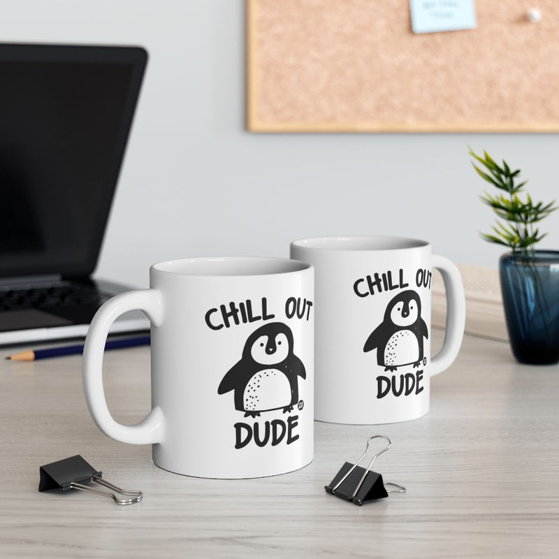 Load image into Gallery viewer, Chill Out Dude Penguin Design Mug for Your Relaxation
