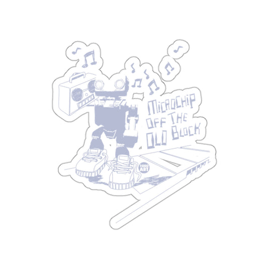Microchip Off The Old Block Graphic Illustration Sticker