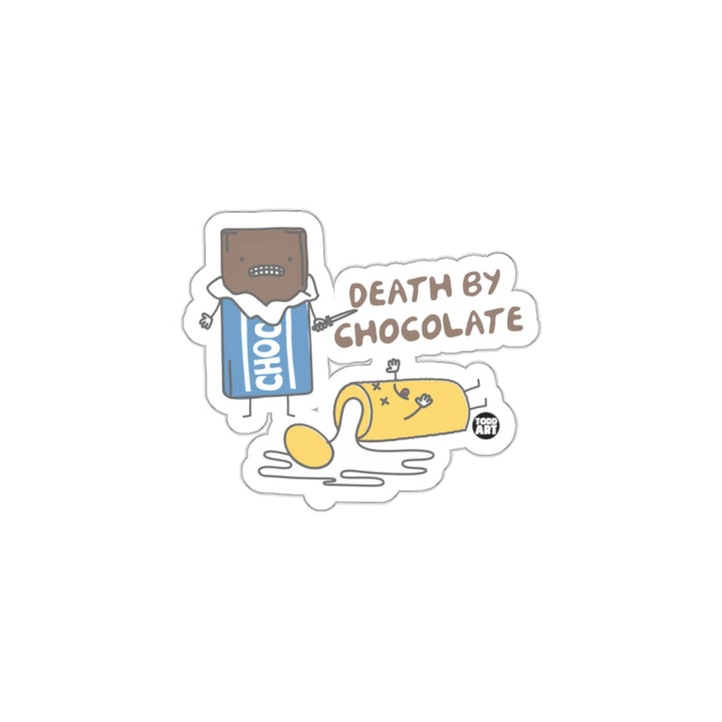 Load image into Gallery viewer, Death By Chocolate Funny Sticker Product
