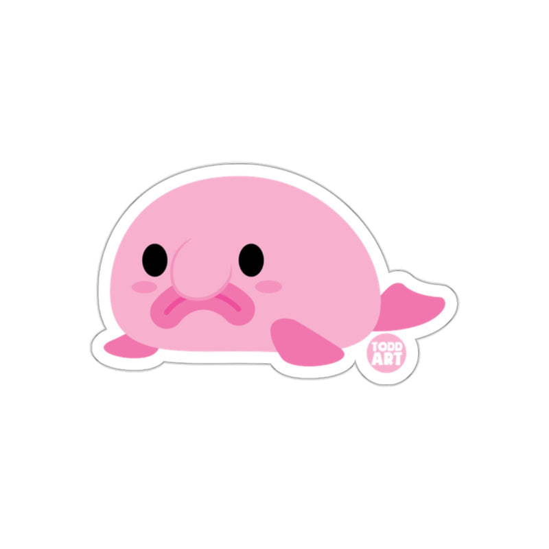 Load image into Gallery viewer, Pink Cartoon Blobfish Sticker by Todd Art
