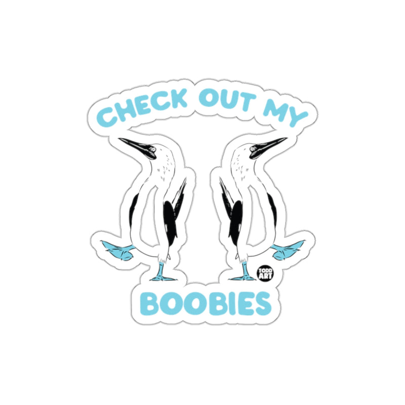 Load image into Gallery viewer, Check Out My Boobies Blue-footed Booby Sticker
