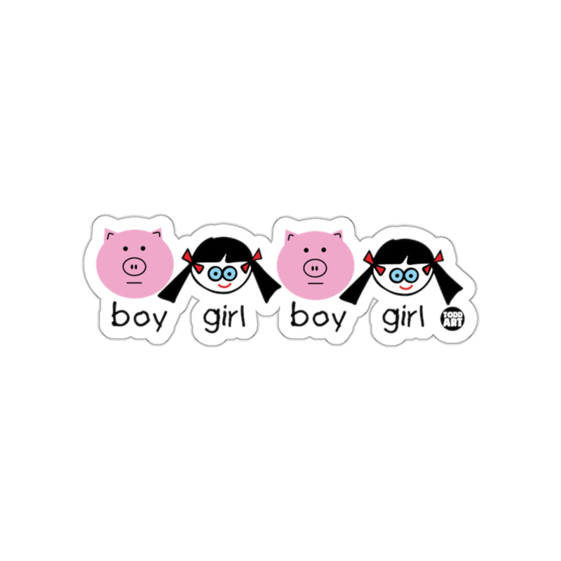 Load image into Gallery viewer, Boy Girl Pig Character Sticker Pack for Kids
