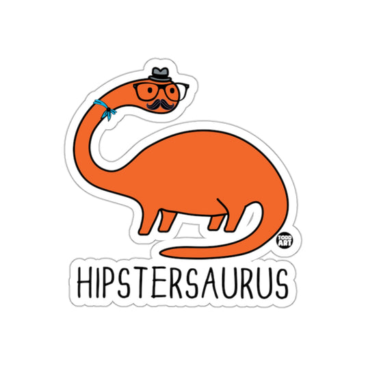 Stylish Hipstersaurus Dinosaur Sticker for Fun Decor