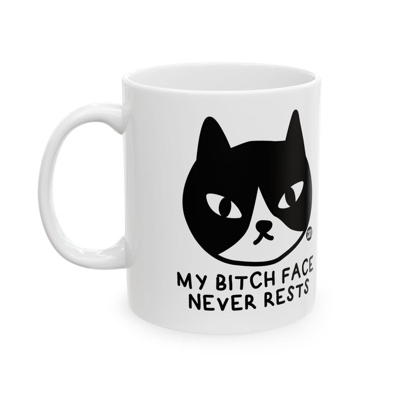 Load image into Gallery viewer, My Bitch Face Never Rests Mug, Funny Bitch Face Mug, Bitchy Cat Coffee Mug
