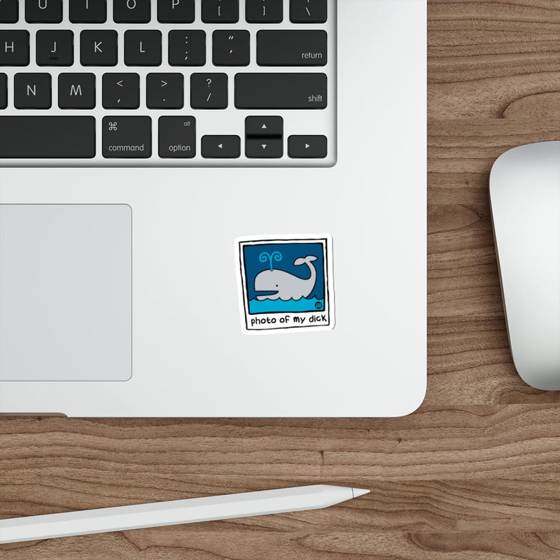 Load image into Gallery viewer, Photo of My Dick Whale Art Funny Sarcastic sticker
