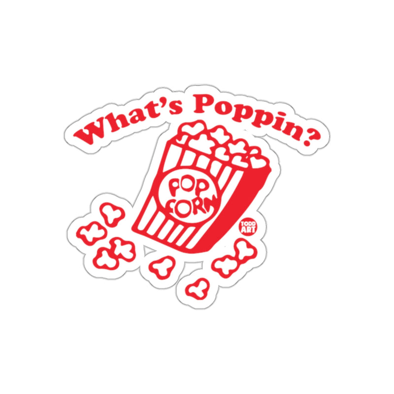 Load image into Gallery viewer, What's Poppin Popcorn Sticker with Retro Design
