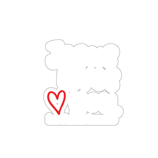 Jesus Loves You With Red Heart Sticker