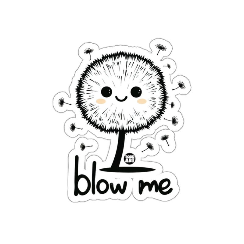 Load image into Gallery viewer, Cute Smiling Dandelion Blow Me Sticker decal
