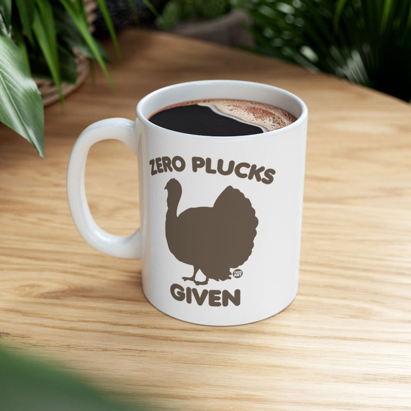 Load image into Gallery viewer, ZERO PLUCKS GIVEN Funny Thanksgiving Coffee Mug
