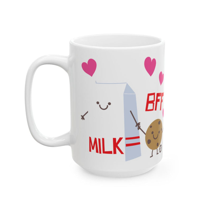 Load image into Gallery viewer, Milk and Cookie BFF Heart Mug Cute Friendship Gift
