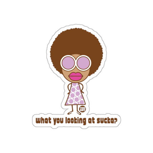 What You Looking At Sucka Cartoon Character Sticker