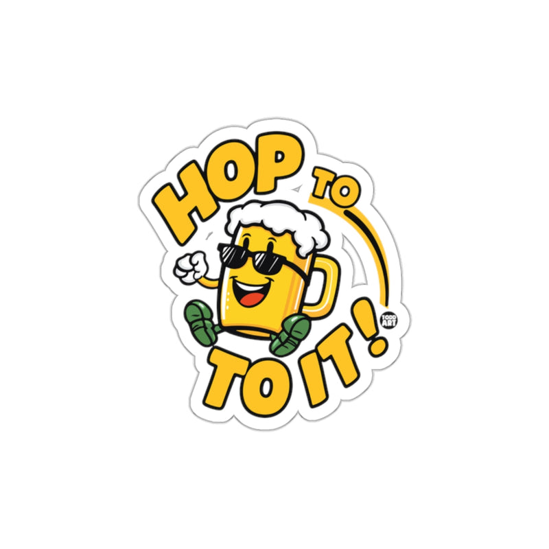 Load image into Gallery viewer, Hop to It Graphic Beer Mug with Sunglasses Sticker
