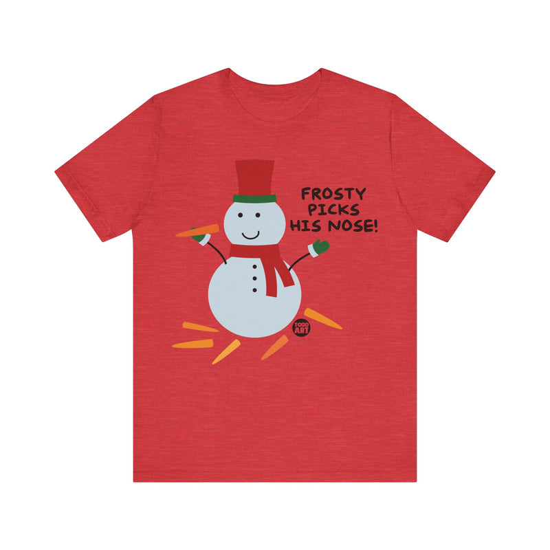 Load image into Gallery viewer, Frosty Picks Nose Tee, Adult Humor Christmas Shirt, Funny Santa Xmas Tees
