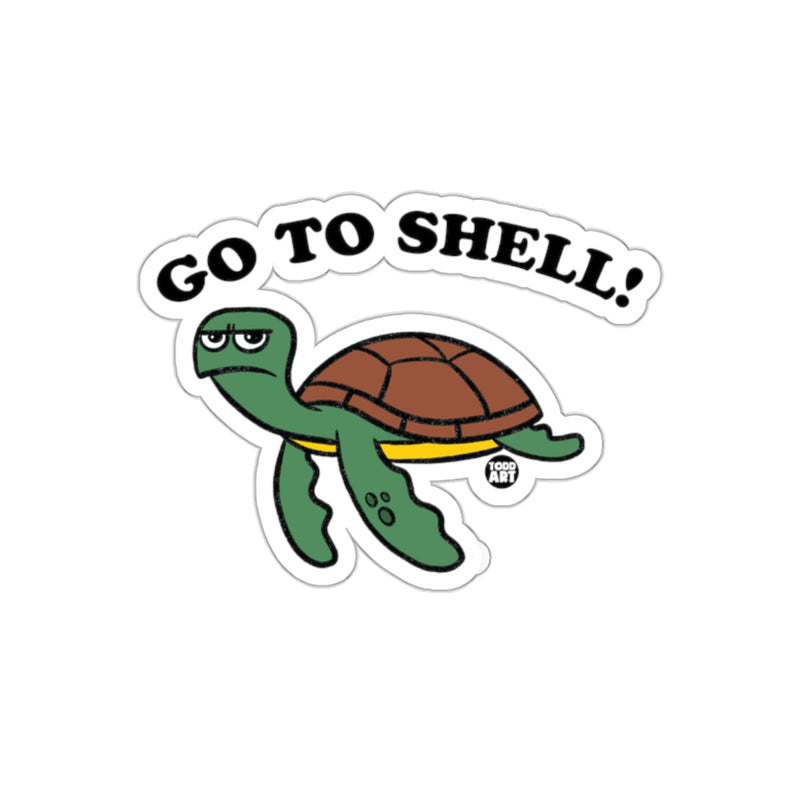 Load image into Gallery viewer, Go to Shell Funny Turtle Sticker for Laptops and Notebooks
