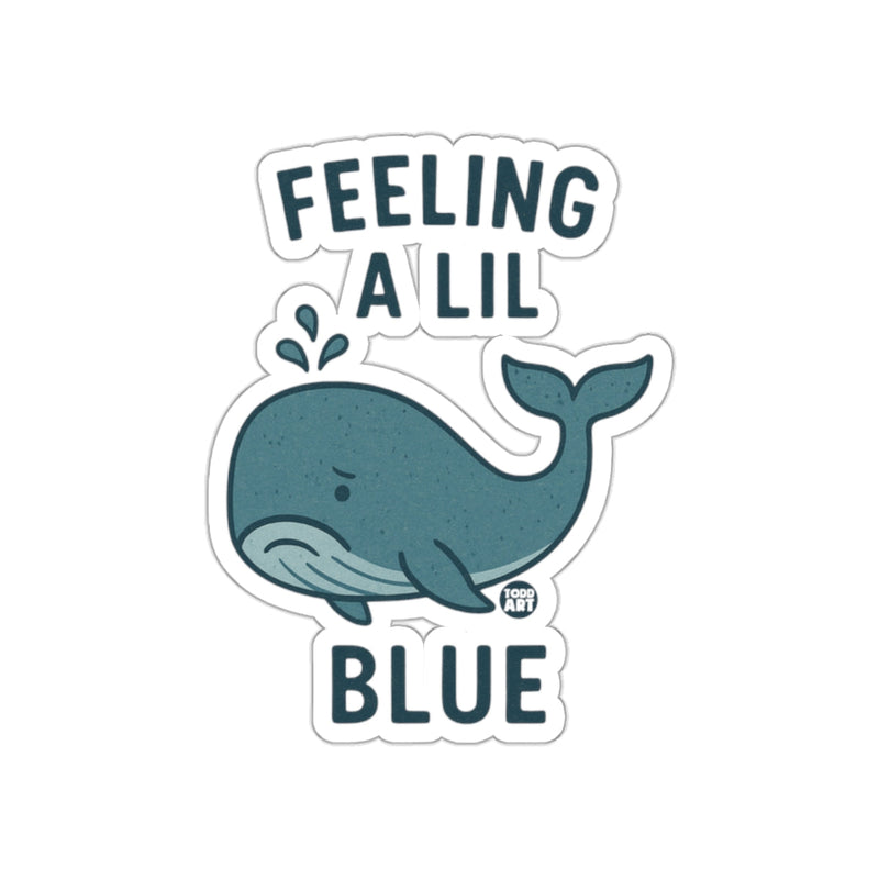 Load image into Gallery viewer, Feeling A Lil Blue Whale Sticker Fun Design
