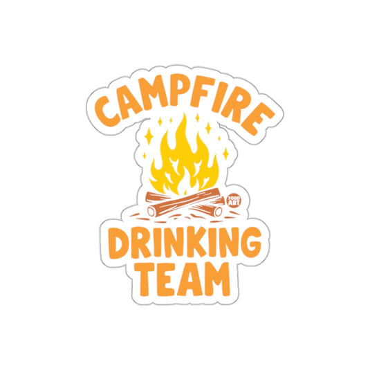 Campfire Drinking Team Illustration Summer Fun sticker