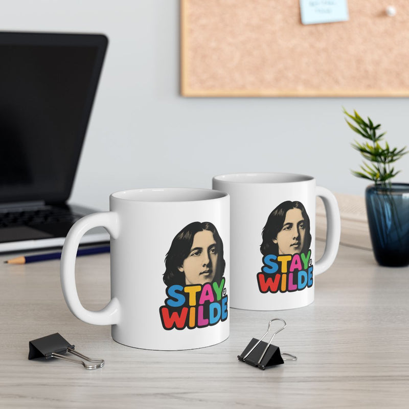 Load image into Gallery viewer, Stay Wilde Colorful Typography Mug for Coffee and Tea
