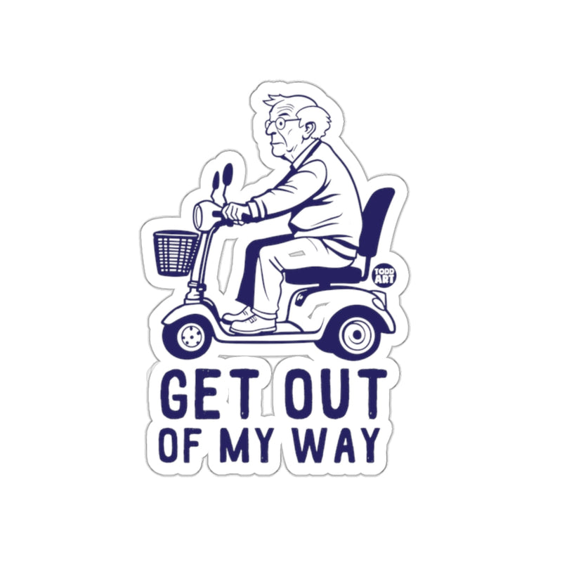 Load image into Gallery viewer, Get Out Of My Way Elderly Man On Scooter Sticker
