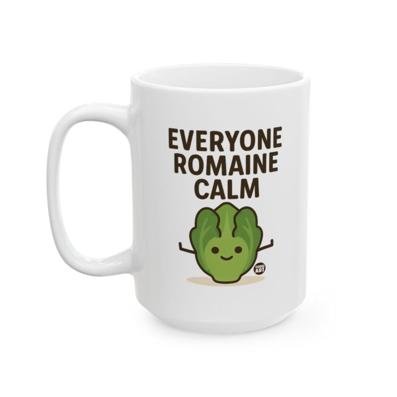 Load image into Gallery viewer, Everyone Romaine Calm with Cute Lettuce Design Mug
