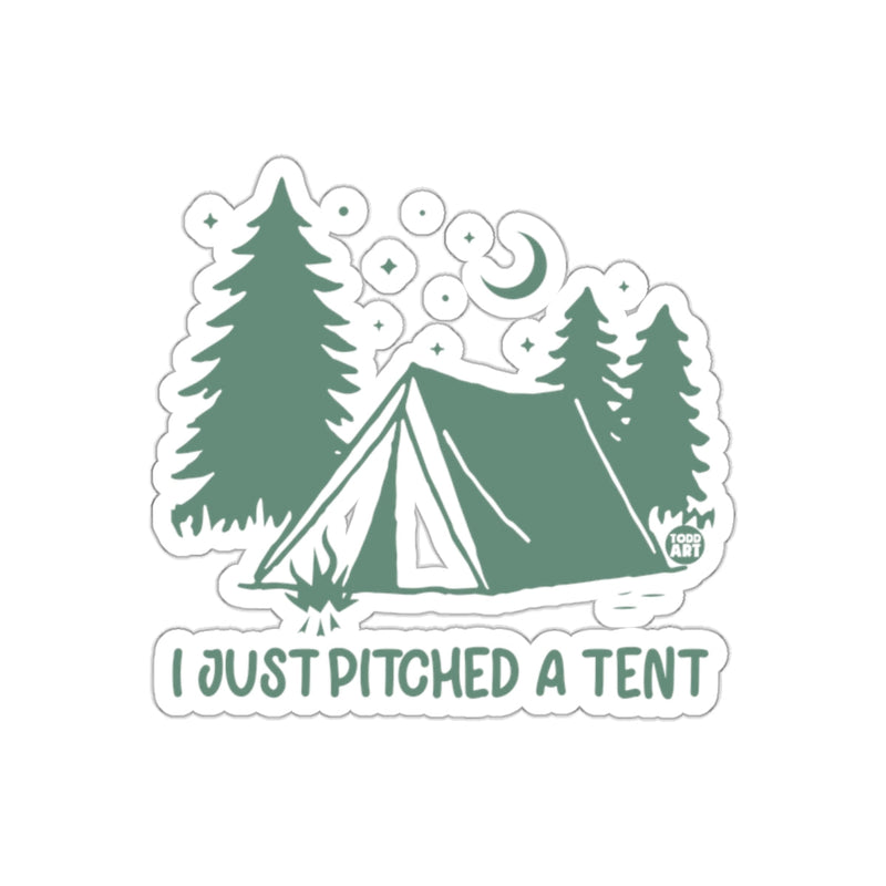 Load image into Gallery viewer, Just Pitched a Tent Camping Scene Todd Art Design sticker
