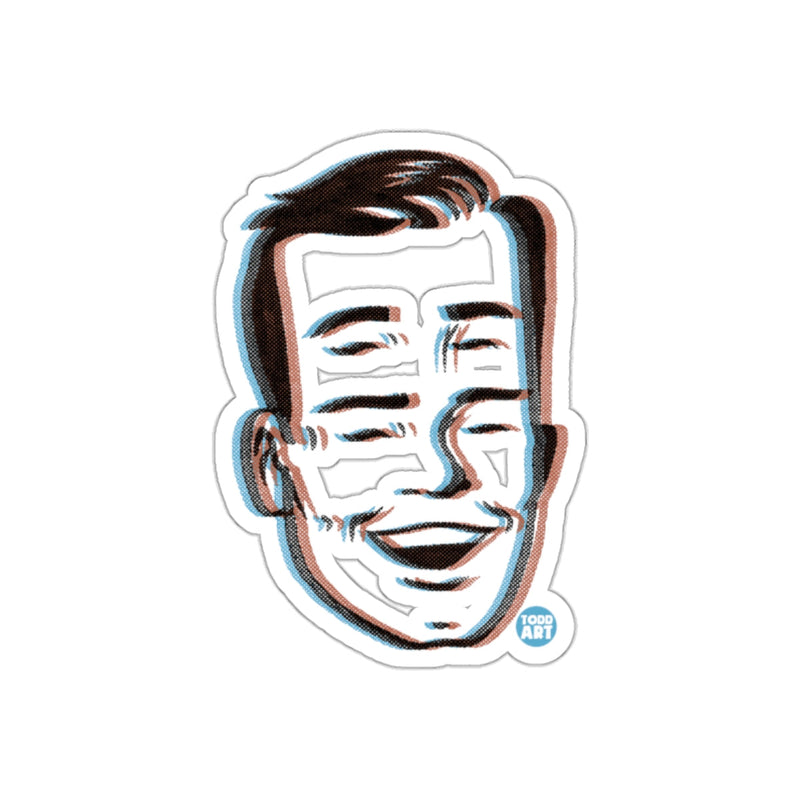 Load image into Gallery viewer, Retro Style Smiling Face Sticker by Todd Art Sticker
