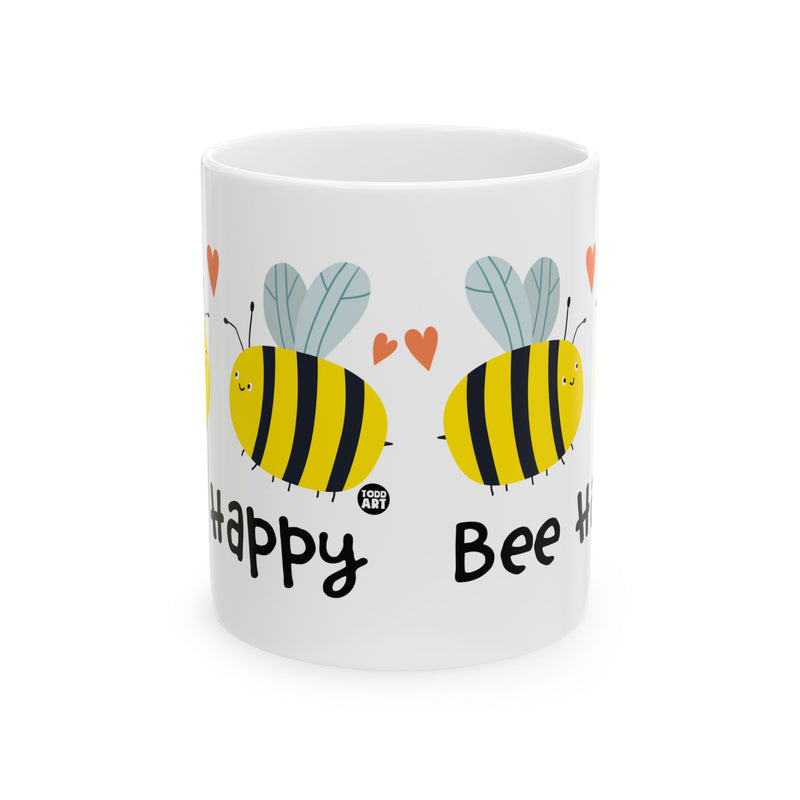 Load image into Gallery viewer, Bee Happy Mug, Be Happy Bee Mug
