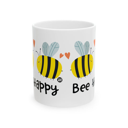 Bee Happy Mug, Be Happy Bee Mug