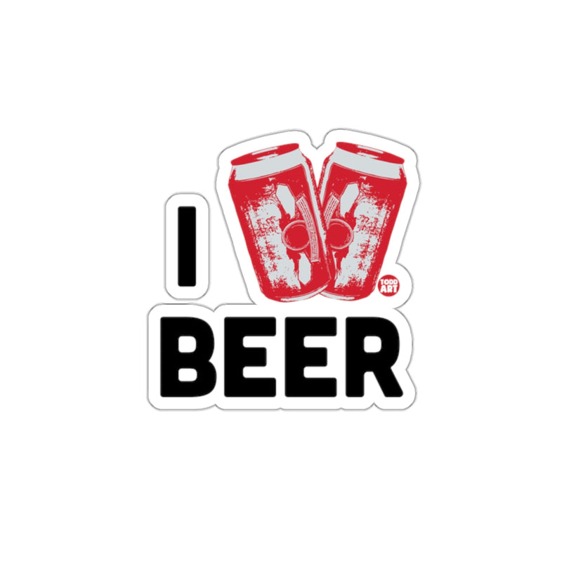 Load image into Gallery viewer, I Beer Design with Red Cans Sticker
