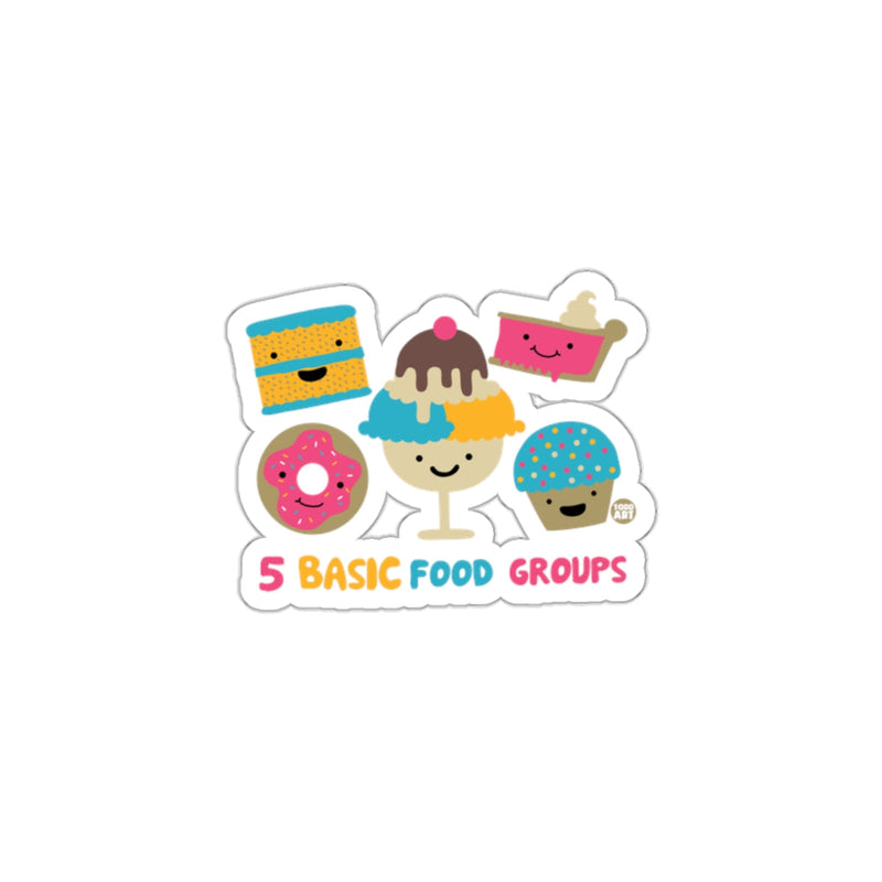 Load image into Gallery viewer, 5 Basic Food Groups Decorative Sticker for Fun

