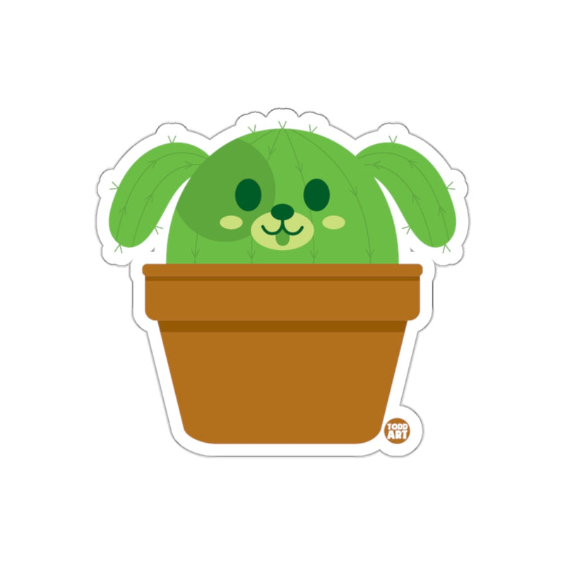 Load image into Gallery viewer, Cute Cactus Dog in Brown Pot Illustration Sticker
