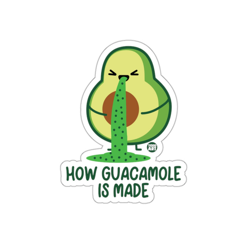 Load image into Gallery viewer, How Guacamole Is Made Funny Avocado Sticker
