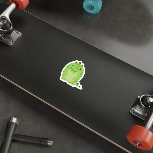 Cute Green Monster Sticker for Skateboards