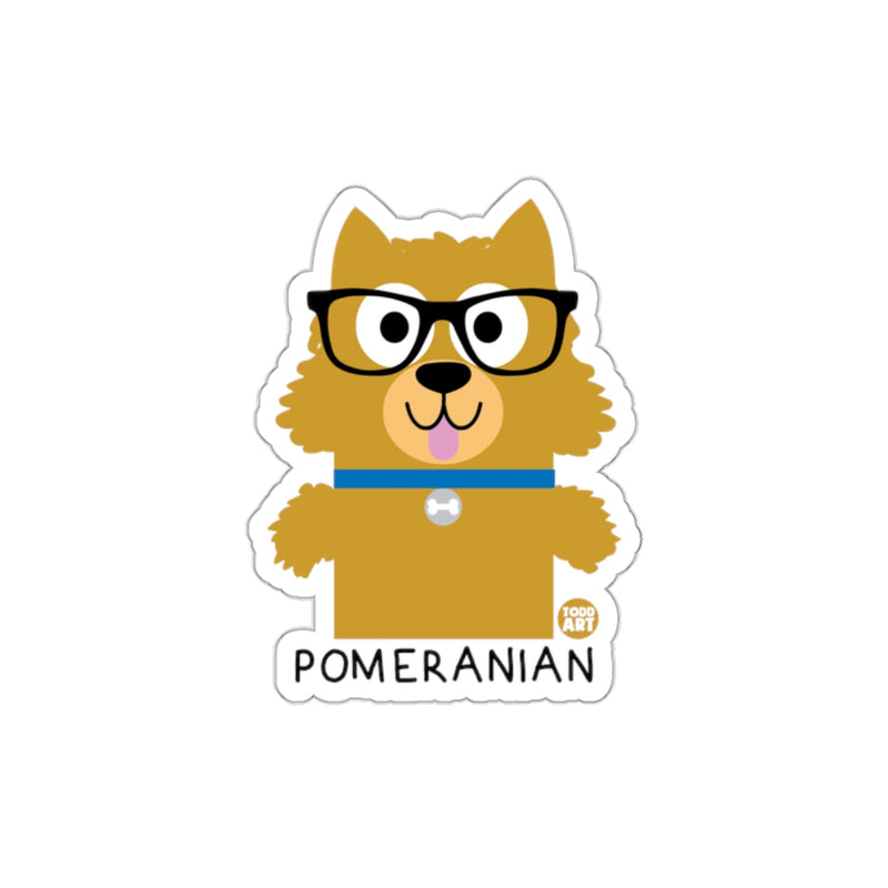 Load image into Gallery viewer, Cute Pomeranian with Glasses Cartoon Sticker
