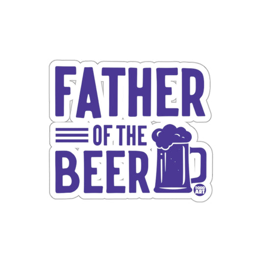 Father Of The Beer Bold Typography Sticker