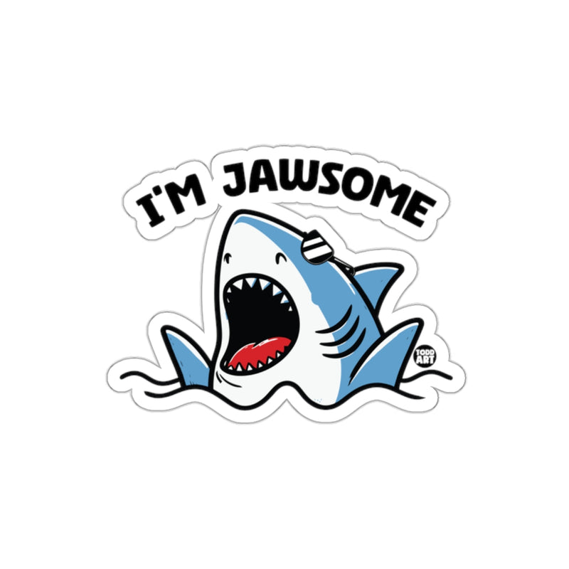 Load image into Gallery viewer, I'M Jawsome Cool Cartoon Shark with Shades sticker
