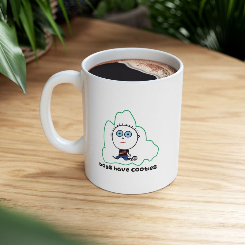 Load image into Gallery viewer, Cute Boys Have Cooties Cartoon Character Mug
