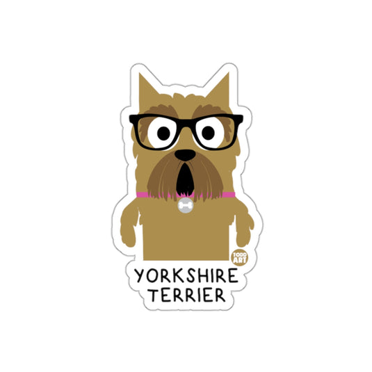 Cute Yorkshire Terrier Sticker with Glasses Design