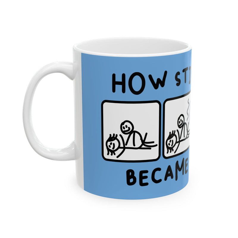 Load image into Gallery viewer, Stick People Extinct Mug, Funny Mugs for Him, Sarcastic Mens Mug, Funny Coffee Mug Men
