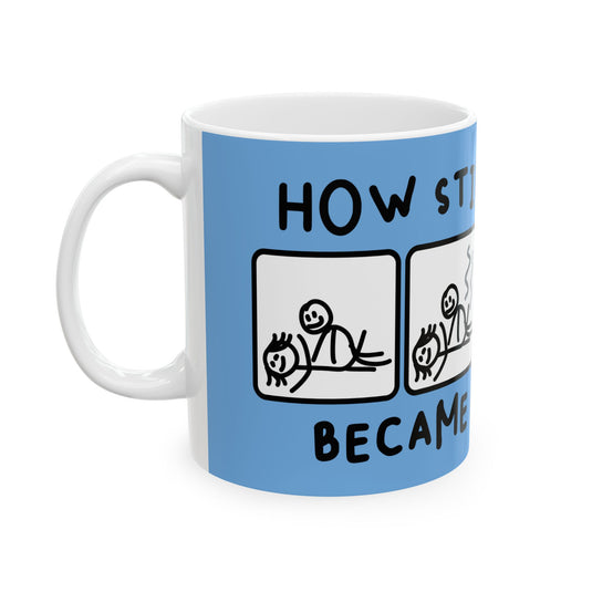 Stick People Extinct Mug, Funny Mugs for Him, Sarcastic Mens Mug, Funny Coffee Mug Men