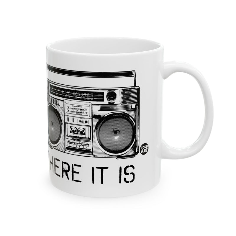 Load image into Gallery viewer, Boom There It is Coffee Mug, Funny Boom Box Meme Mug, Retro Boom Box Mug
